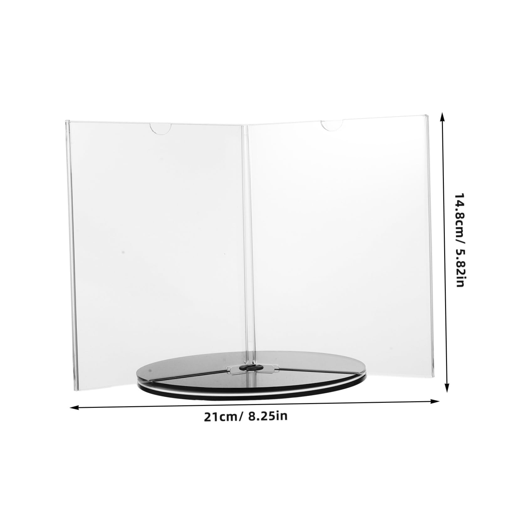 NUOBESTY Soporte con Base Elegante Giratorio de Menú de Escritorio y Alta Durabilidad de Acrílico Transparente Fácil de Instalar para Restaurantes