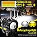 Motorcycle LED Spotlights 30W Double Color White High Bean Amber Low Beam LED Fog Sport Lights Driving Lights with Lens Waterproof for Cars ATV UTV Bike,2-Pack(30W-2Colors)