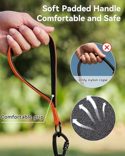Joytale Long Dog Leash for Yard Tie Out & Recall Training, Orange, 30FT — view 2