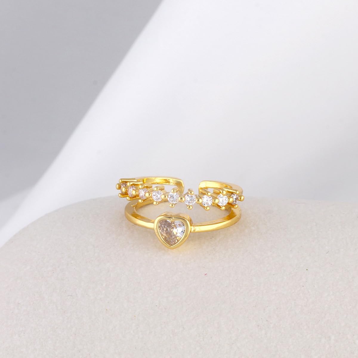 18k Gold Toe Rings for Women Adjustable Bow Toe Ring Heart Tail Ring Zircon Toe Ring Beach jewelry