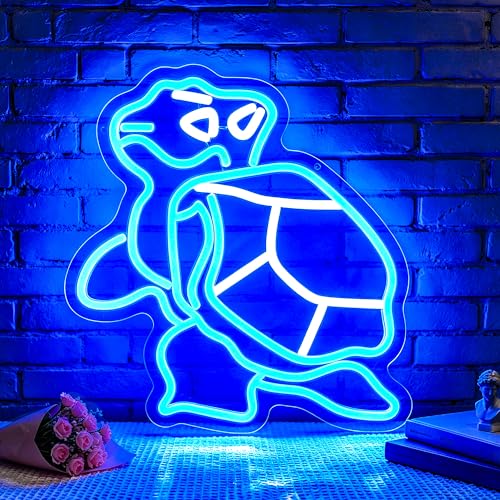 Image of Turtle Neon Sign Led Neon Lights Neon Signs for Wall Decor Light Up Sign for Birthday Party Club Gift
