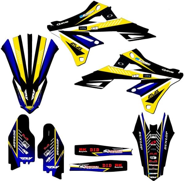 2018-2025 RMZ 450 Surge Yellow Senge Graphics Complete Kit with Rider I.D. Compatible with Suzuki