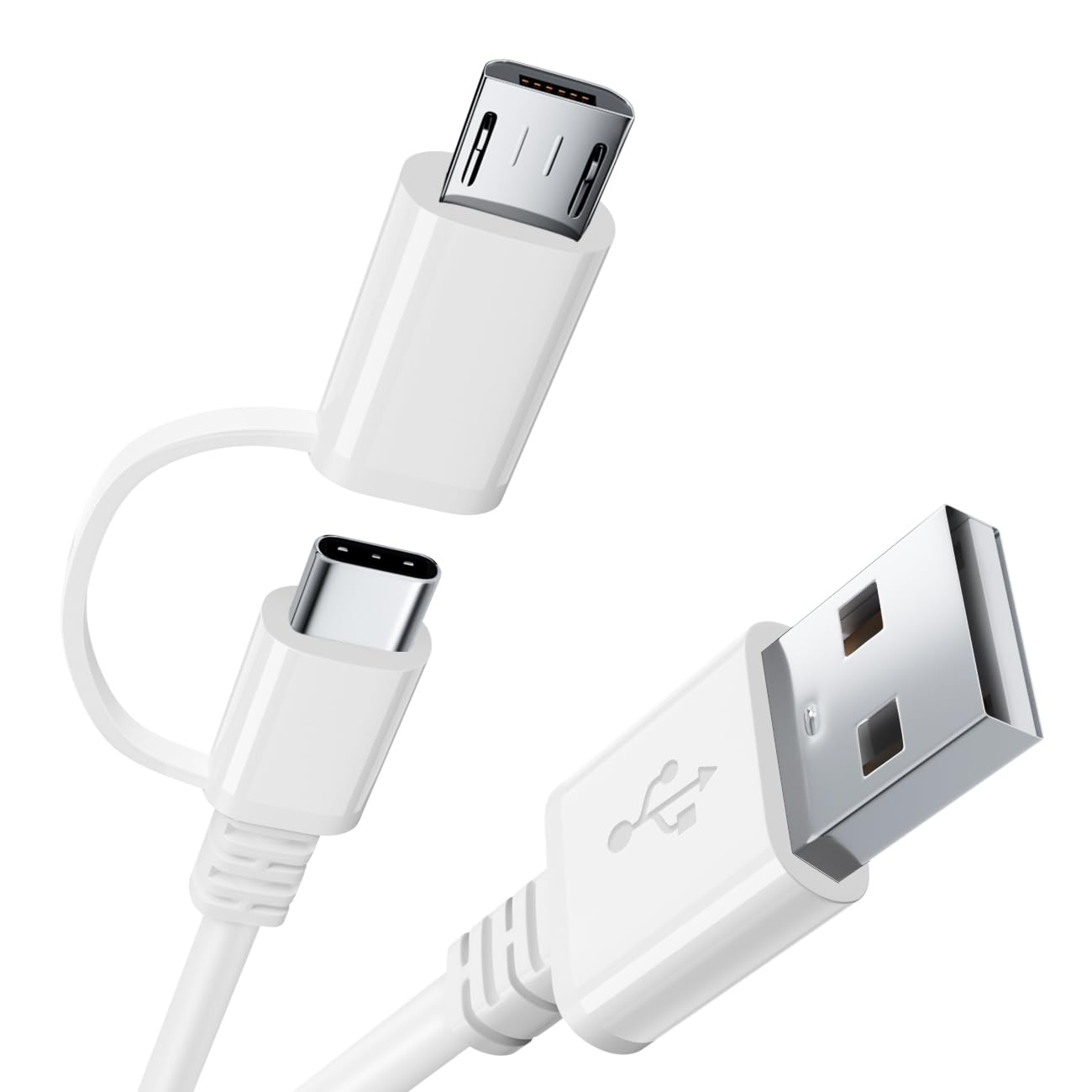 Fast Charger for Amazon Fire Tablet,Micro USB Cable USB C Charging Cord for Kindle Paperwhite,All Generation Fire HD 10 8 7 Plus,Max 11,Kids Pro,Edition Voyage Touch E-Readers,Type C (1, White, 6ft)
