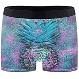 56 Boxer Homme Retro Pineapple Shine Tattoo sous-Vêtements pour Homme Supérieure Boxers Shorty Classique Caleçon Homme pour Quotidien Élastique Adaptés À Toutes Occasions M