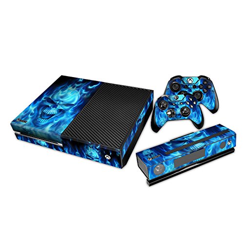 taifond Vinyl Haut Aufkleber Cover Fall für Xbox One - Ice Skull Fire Cover