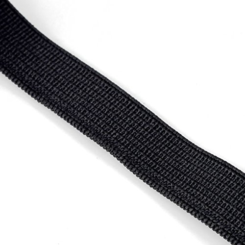 2-Yards 3/8" Slip-Less Elastic Stretch Lingerie, Stretch Elastic Band, Headband, Hand Band And Waist Belt Tr-10911 (Black) #TOP4