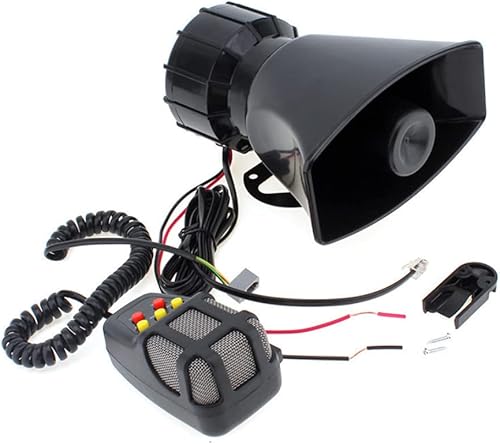 5 sonidos de sirena altavoz de sirena de coche 5 tonos sonido sirena de coche cuerno de vehículo con micrófono sistema de altavoces PA amplificador