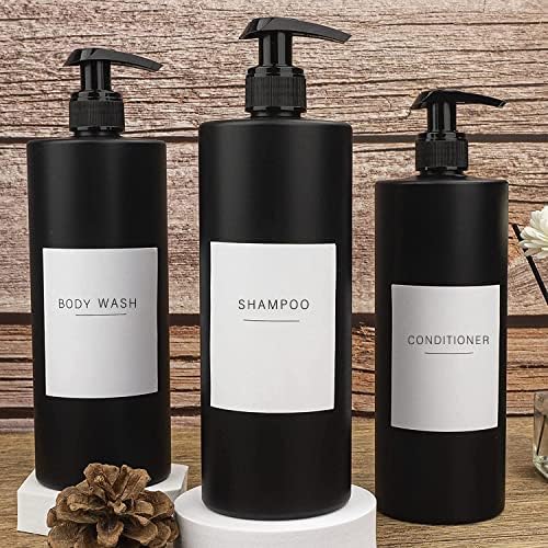 Ezebesta Set of 3 16.9oz Modern Soap Lotion Pump Dispensers