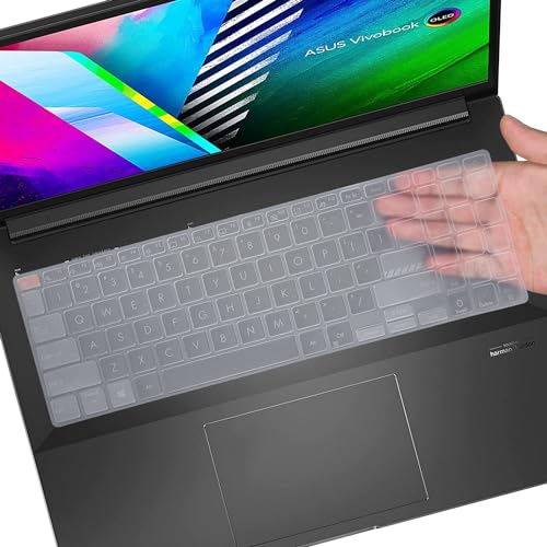 Image of Saco Laptop Keyboard Cover Compatible for 2024 ASUS Vivobook 16 X1605ZAB-MB322WS | X1605ZAB-MB342WS | X1605ZAC-MB541WS | X1605ZAC-MB542WS Series 16 Inch Laptop - Transparent