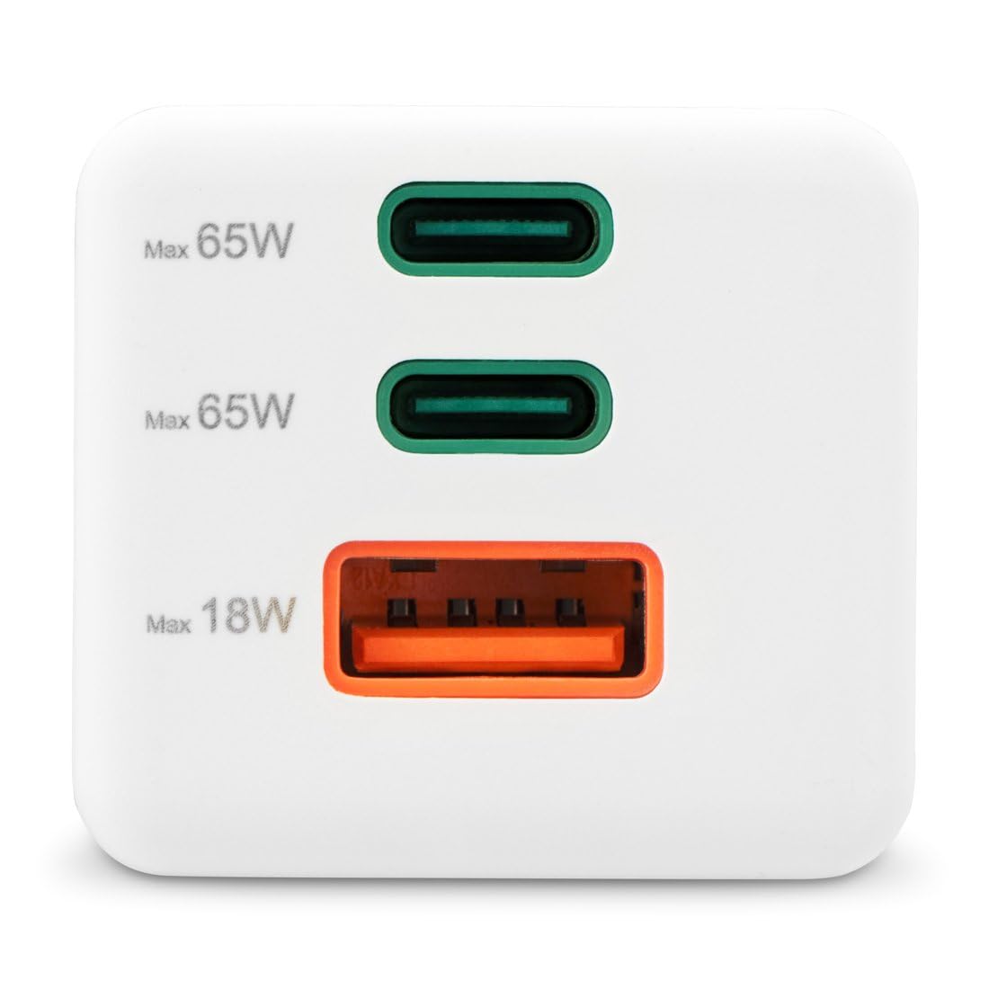 Hama 65W Chargeur USB C Rapide 3 Ports - Technologie GaN, Certifié Power Delivery & Qualcomm® Quick Charge™ 3.0, Petit et Compact - Blanc