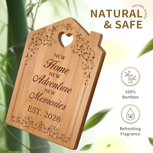 New Home Gifts, House Warming Gifts New Home, Unique House-Shaped Cutting Board - 2026 Housewarming Presents for Couple Friends Family - Image 3