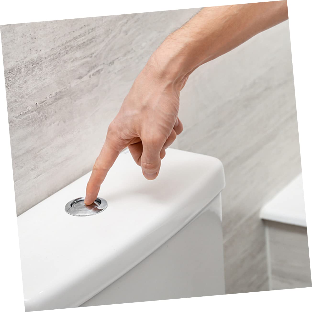 Operitacx 5 Set Interruttore Wc Standard Riparazione Toilette Sostitutiva Inossidabile Sollevatore Di Grandi Dimensioni Dovere Accessorio Da Toilette Pulsante Wc Addominali Argento 2 Pezzi*5