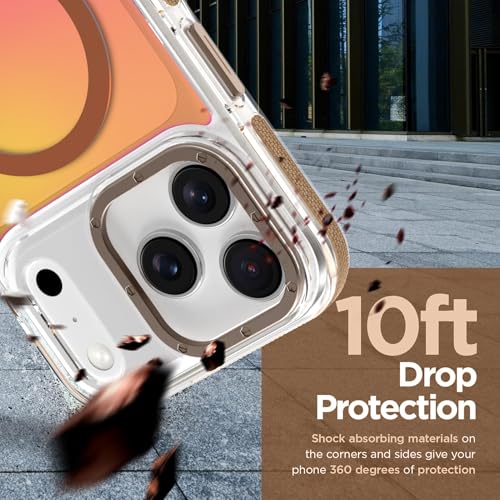 Image of Magnetic Case for iPhone 17 Pro Max [Compatible with Magsafe] [Cute Fashion Fluorescent Design] [1 Screen Protector] Slim Translucent Matte Case for iPhone 17 Pro Max 6.9 inch 2025, Desert