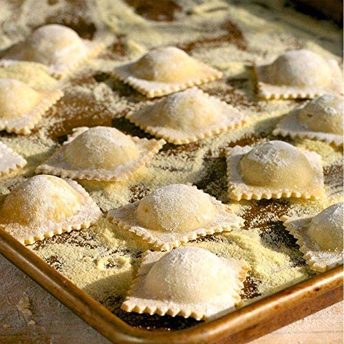 Mezhixin Ravioli Maker Cutter Stamp with Pasta Cutter Set, Aluminum Dough Pasta Molds Stamps Maker with Beechwood Handle and Fluted Edge, Round & Square Shape, Pasta Press For Quick, Safe cutting - Thumbnail 7
