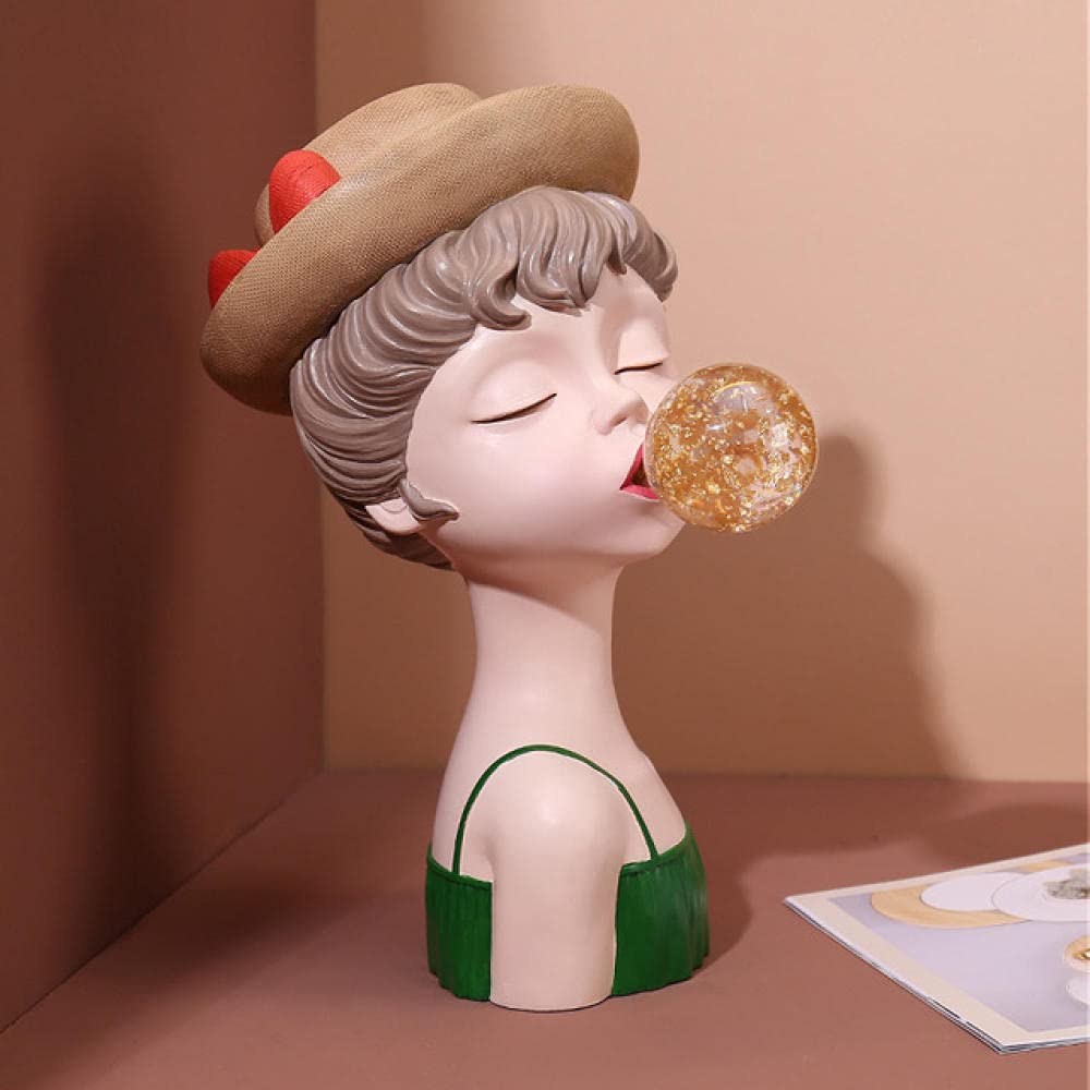 Adorno De Escultura Escultura De La Decoración De Los Adornos De La Muchacha Moderna De La Resina Linda