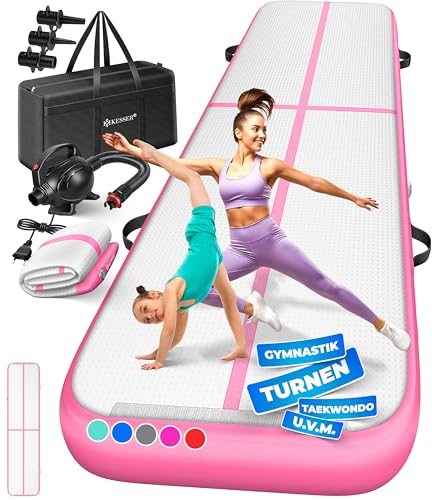 KESSER® Turnmatte Aufblasbar Airtrack Fitness-Matte Gymnastikmatte | inkl....