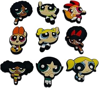 Powerpuff Cartoon Girls Themed Set of 9 Fridge PVC 1