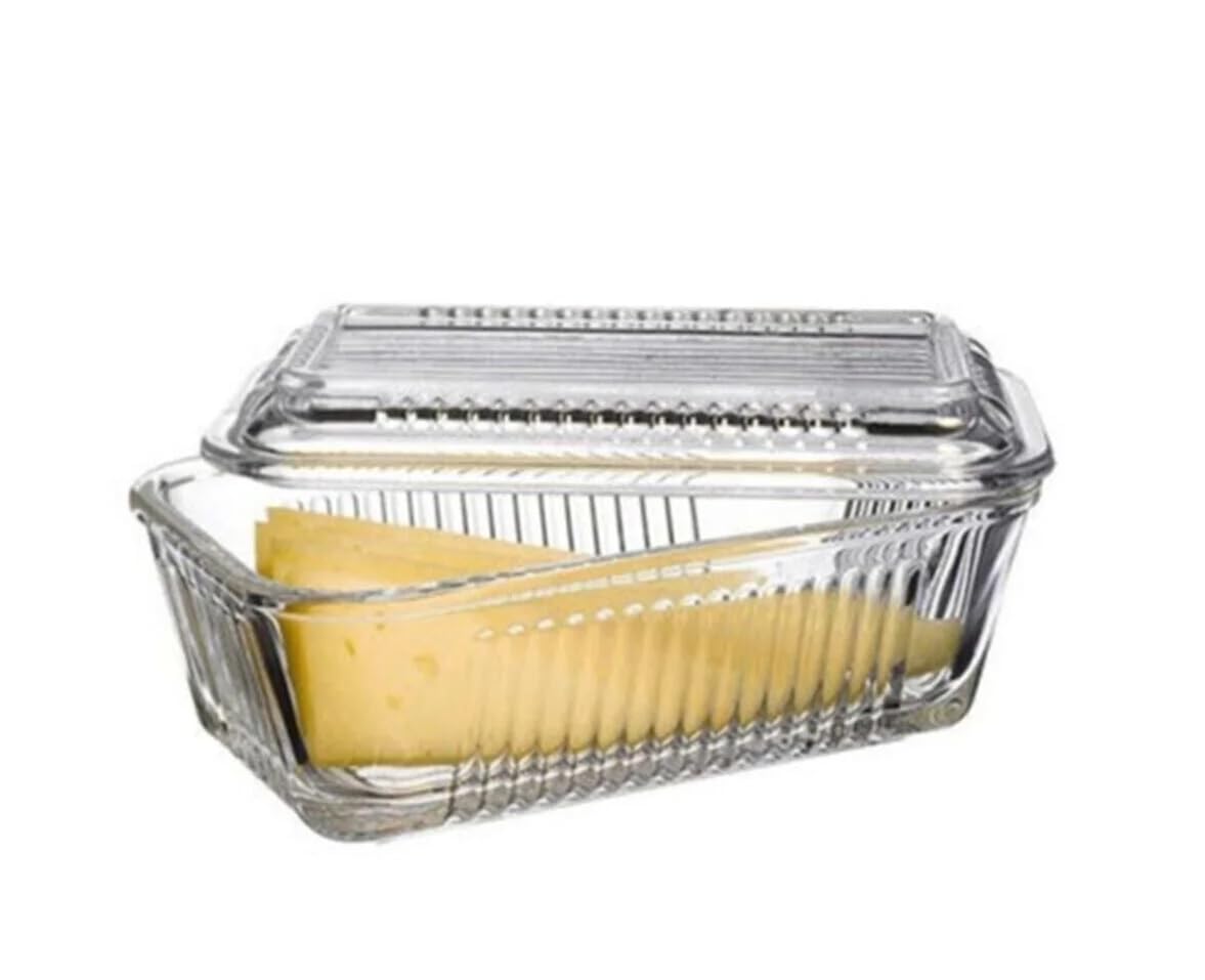 Pasabahce Frigo Glass Butter Dish with Cover(480 ml)