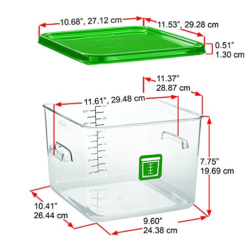 Image of Rubbermaid 1980312 Square Large Lid Brown, 11.34 Inch x 11.33 Inch x 0.52 Inch