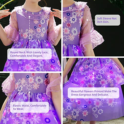 Ciyti Upgrade Light Up Isabella Encanto Princess Costume Dress For Girls Halloween Birthday Party Outfit Cosplay Dress Up For Kids #TOP3