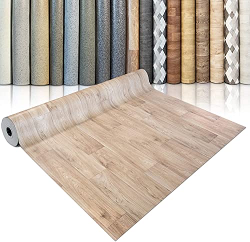 casa pura Vinylboden Meterware in vielen Designs - Holzoptik Fliesenoptik Steinoptik - PVC Bodenbelag - Vinyl Designbelag für Küche, Bad & Wohnbereich (Albus 3, 100x150 cm)