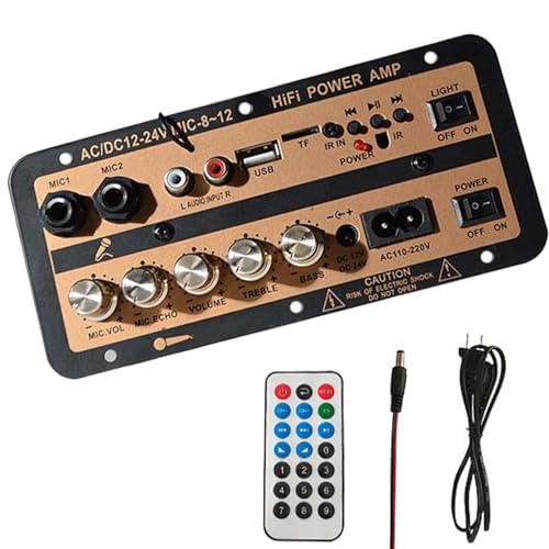 Hogvinnatil Auto Power Amplifier Board, Auto Audio Verstärker Board, Digital Audio Verstärker Modul 12V und 24V Digital - Wireless Lautsprecher Board inkl