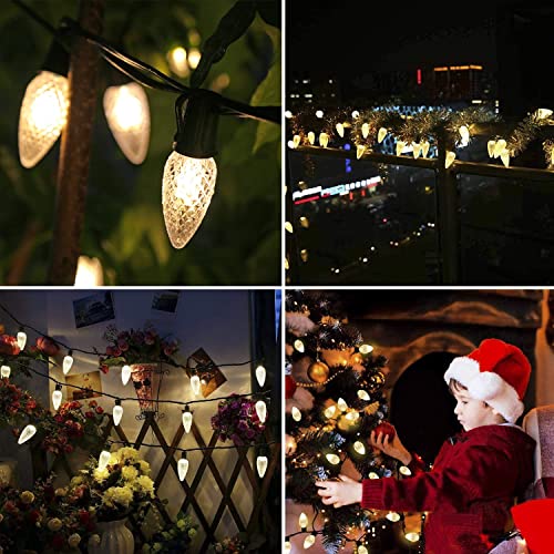 Emitting 25 Pack Led C9 Christmas Light Bulbs, Shatterproof & Waterproof C9 Led Christmas Replacement Bulbs, 2700K Warm White Christmas Decor For Indoor & Outdoor Use, E17 Base Holiday Decoration #TOP5