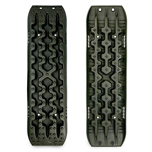 X-Bull New Recovery Traction Tracks Sand Mud Snow Track Tire Ladder 4Wd (Olive,3Gen),Bag+Hardware+Tracks #TOP3