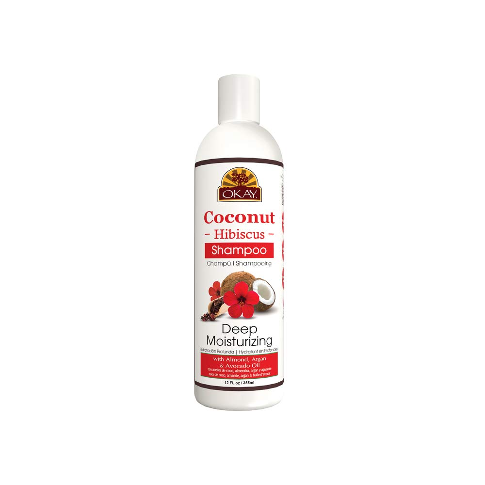 OKAY Pure Naturals Coconut & Hibiscus Shampoo, 12 Ounce, 0.34 kg