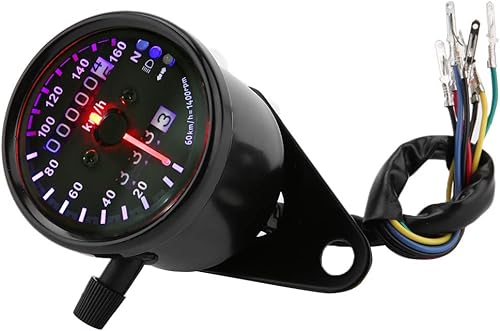 Miniatura 6 de Odómetro dual con retroiluminación LED para motocicleta, a prueba de golpes, calibre universal para motocicleta
