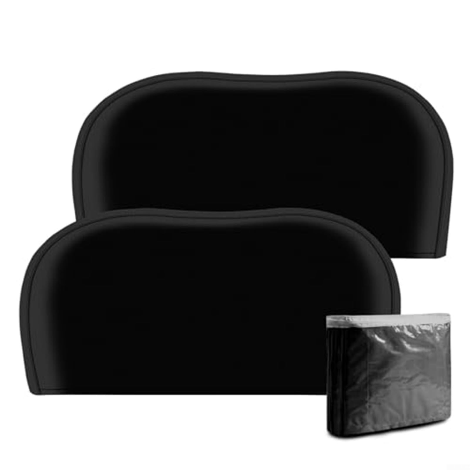 Coperture per pneumatici per rimorchi a doppio asse da esterno, in tessuto Oxford 420D, impermeabili, per roulotte, SUV, camion, nero, per campeggio e viaggi (84-89 cm)