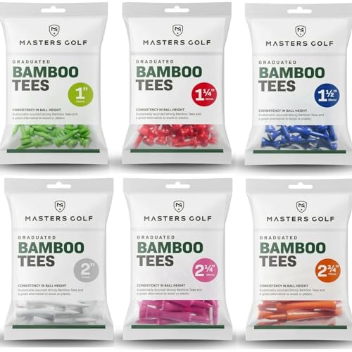 Image of Masters Graduated Bamboo Golf Tees (Lime 1")