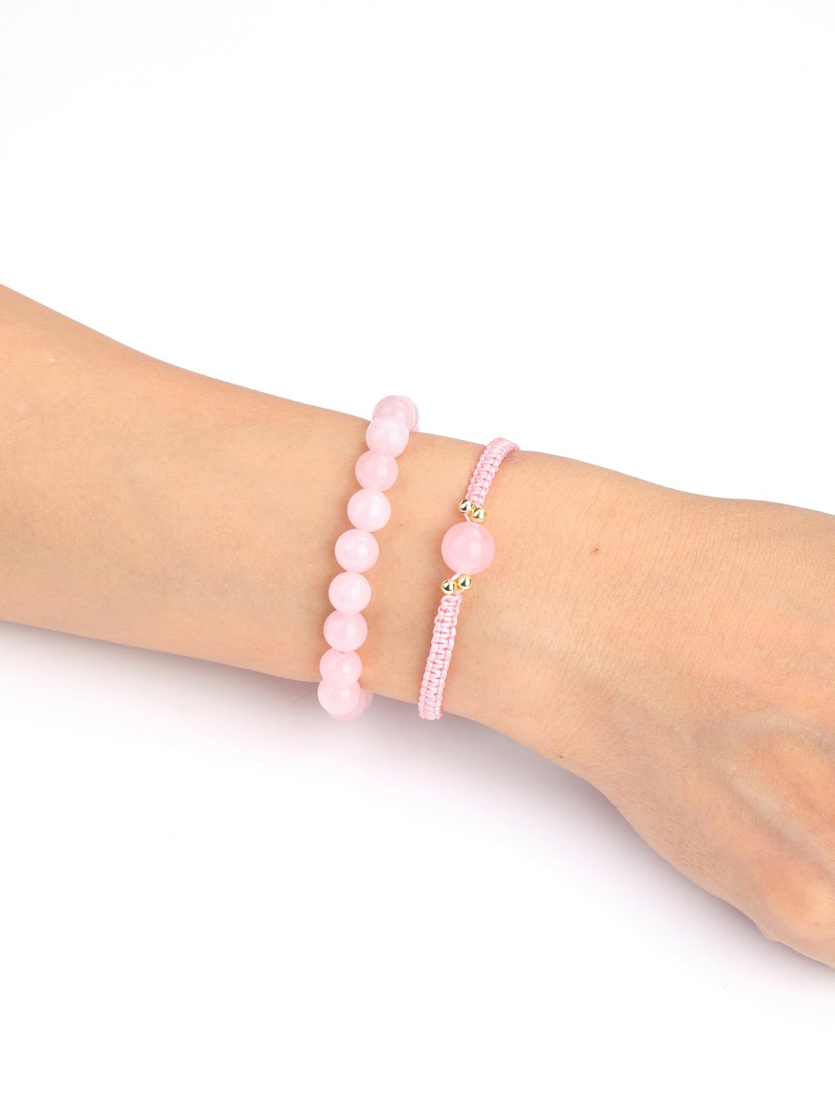 YDYDTTKD Heilkristall-Armbänder für Damen, 2 Stück Stein-Reiki-Edelstein-Perlenarmbänder für Damen, Schmuckgeschenke