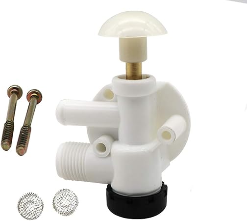 kipa 385314349 RV Water Valve Assembly Camper Trailer Boat Toilet Repair Kit for Sealand EcoVac Vacuflush Pedal Flush Toilets, Replacement for Most ...