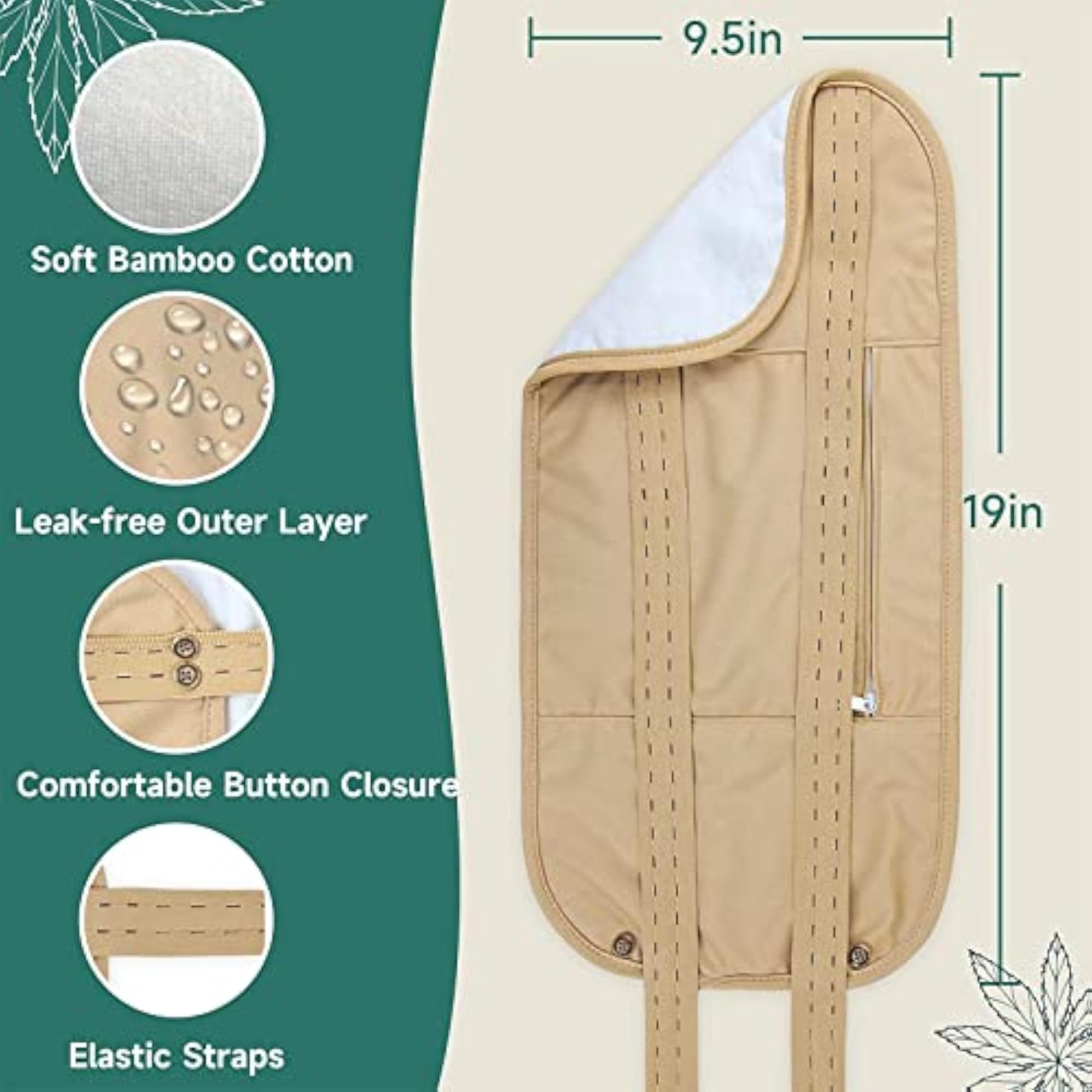 Castor Oil Pack Compress, Adjustable Unisex