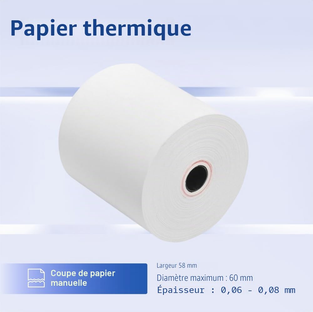 iggual Imprimante thermique de tickets TP Easy 58 - Connexion USB + RJ11, 58 mm d'impression, vitesse 90 mm/s, 203 x 203 dpi, Windows 11/10/8/7/Vista/XP/2000/JPOS/Linux, SDK Android, iOS, Windows (139