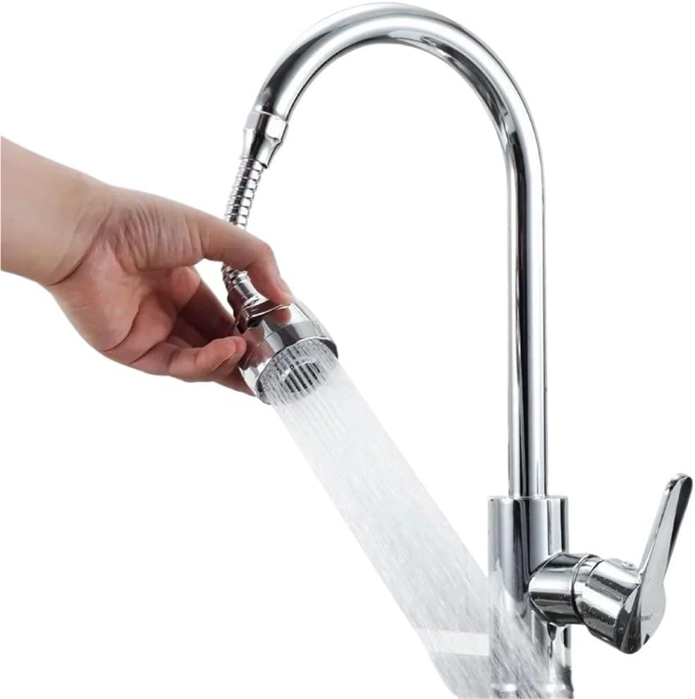 Faucet Extender Kitchen Sink Aerator Swivel Aerator 2 Spray Modes Adjustment Bathroom Accessories(Long)