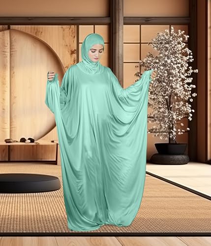 Image of Mehar Namazi Muslim Prayer Dress for Women |Modest Islamic Namaz Dress with Hijab | Soft Strechable Fabric Zunaira Farasha Namaz Outfit