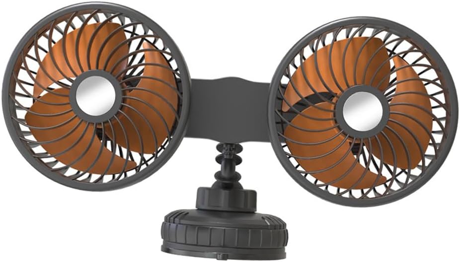 Suction Cup Car Electric Fan, Auto Ventilation Fan, Car Air Cooler, 12V-24V DC Car Cooling Fan, Car Cooling Fan