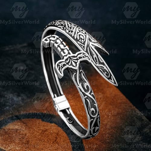 925 Sterling Silver Bracelet Arabic Inscription: No Sword Sharper Than Zulfiqar2