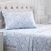 Mellanni Bed Sheet Set Brushed Microfiber 1800 Bedding - Wrinkle, Fade, Stain Resistant - 3 Piece (Twin, Paisley Blue)