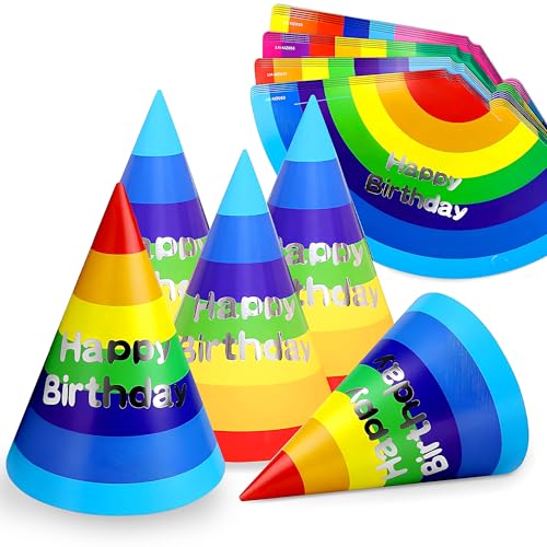Image of Party Propz Birthday Caps for Kids - 5 Pcs Multicolour Birthday Hats for Kids,Caps For Children pack of 5, Bday Hats for Children (Cardstock)