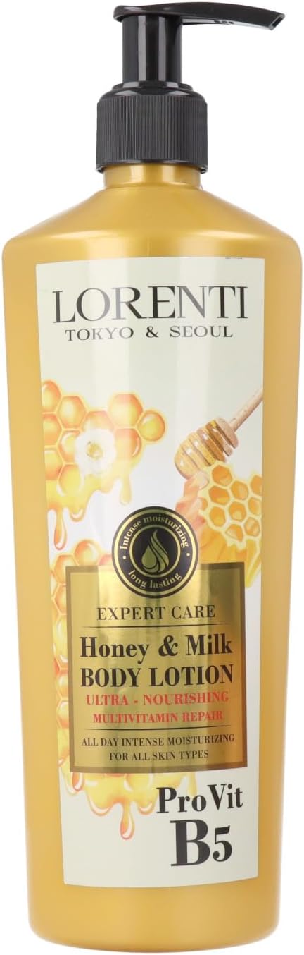 Lorenti Body Cream Lotion | Honing & Melk Body Lotion | Ultra voedende Multi Vitamine Reparatie 400ml