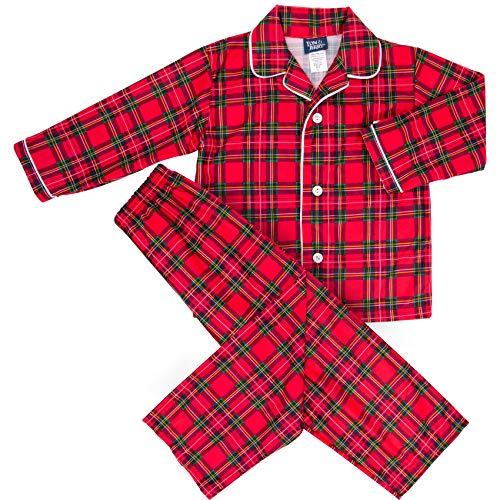 Red Plaid Button Front PJ Size