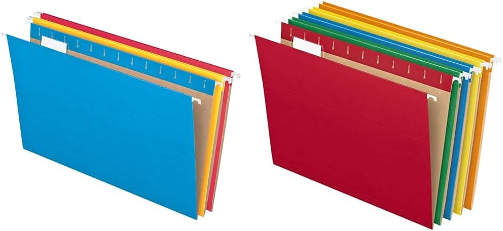 Pendaflex Recycled Hanging Folders Legal and Letter Size, Assorted Colors, 25 Per Box (81632, 81663)