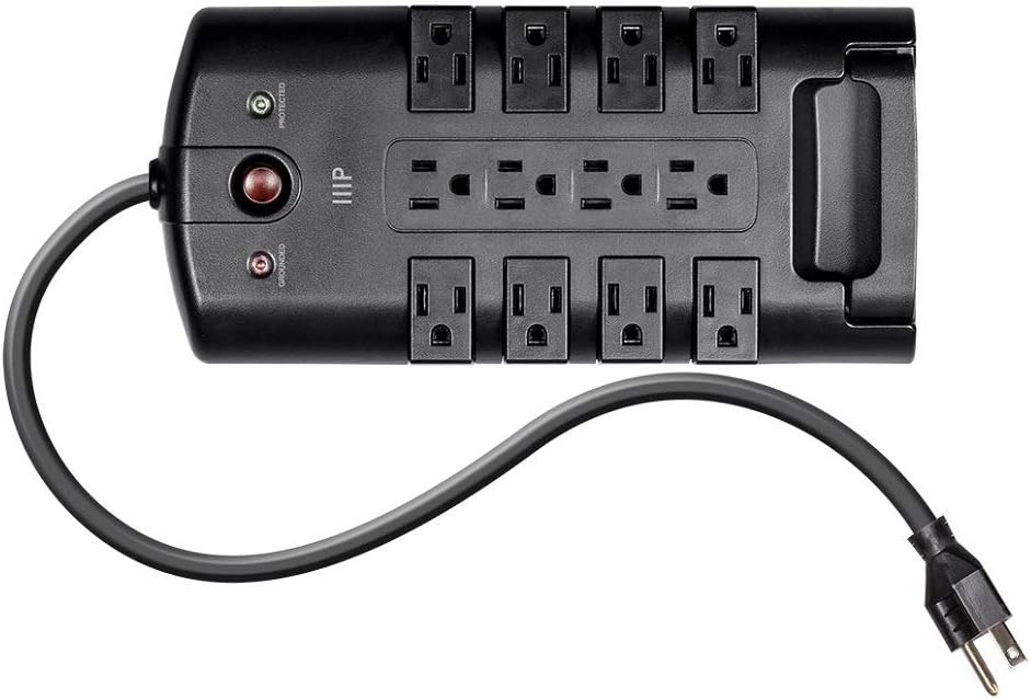 Best Cyber Deals 🔥 Monoprice 115874 12 Outlet Rotating Surge Protector Power Block / Strip - Black -10ft Heavy Duty Cord | UL Rated, 4,320 Joules With Grounded And Protected Light Indicator Best Cyber Deals 🔥 Monoprice 115874 12 Outlet Rotating Surge Protector Power Block / Strip - Black -10ft Heavy Duty Cord | UL Rated, 4,320 Joules With Grounded And Protected Light Indicator