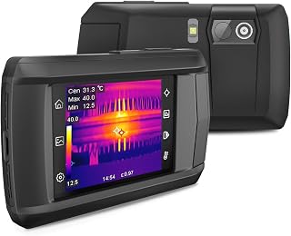 HSFTOOLS HP96 Thermal Imaging Camera: 3.5" Touchscreen, 240x240 Super Resolution, Dual Cam, Leak Detection, -4°F to 662°F