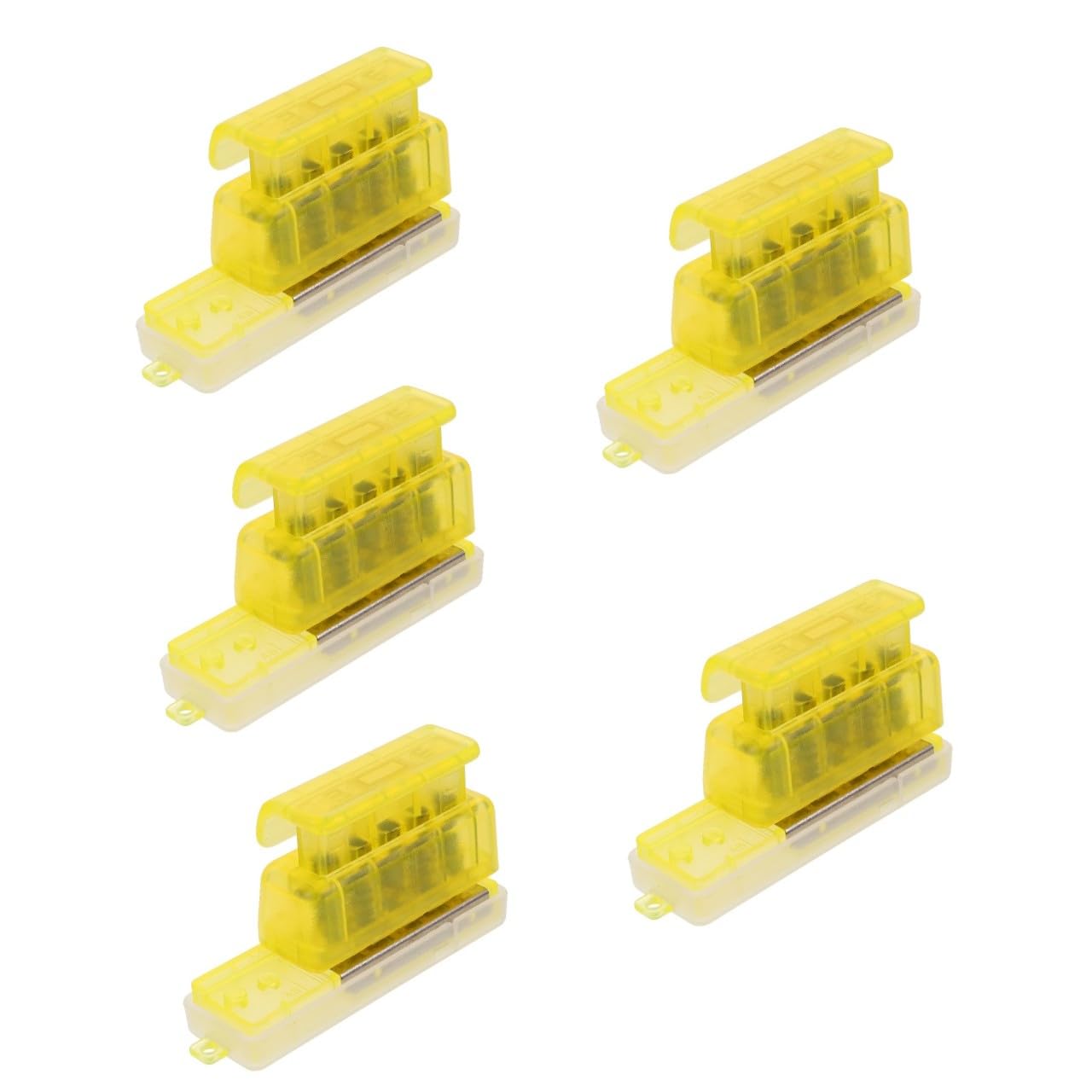 TEHAUX 5pezzi Perforatore Carta Maneggevole Trasparente Per Rilegatura Libri e Progetti Fai Da Te Design Compatto e Facile Da Usare Adatto Per Ufficio e Scuola