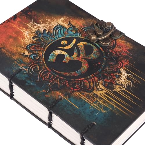 Image of CRAFT JUNKY Journal Diary with Handcrafted Box, 5 x 7 Inch Special Binding Unruled Lock Diary for Girls, Art Book with Aesthetic Print Sketch Book for Artists, 200 Acid-Free Pages A5 (OM)