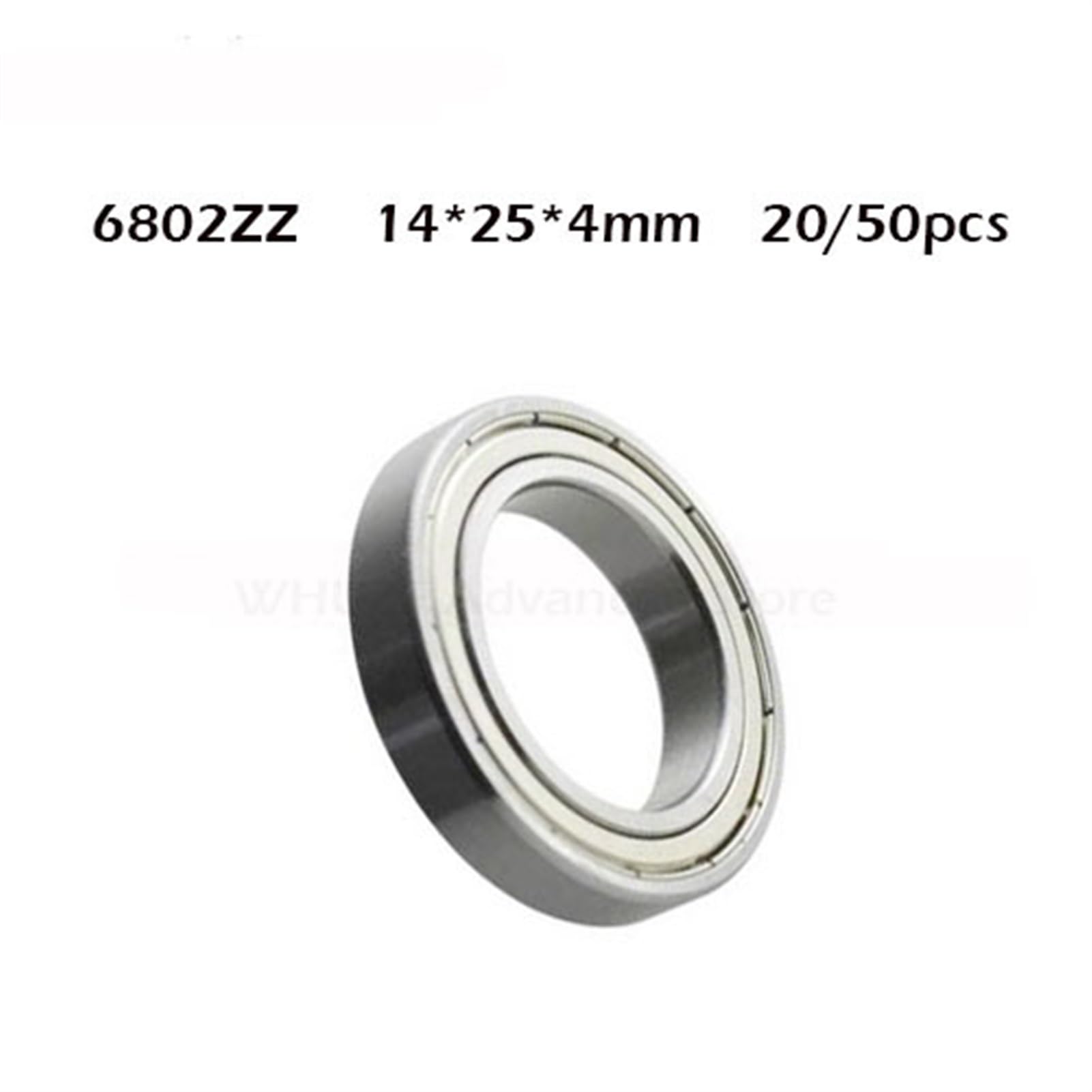 Roulements rigides à billes 20/50 PIÈCES 6802ZZ Roulement 15 * 24 * 5mm ABEC-1 Métrique Mince Section 61802Z 6802 Z ZZ Roulements À Billes 6802Z(20PCS)